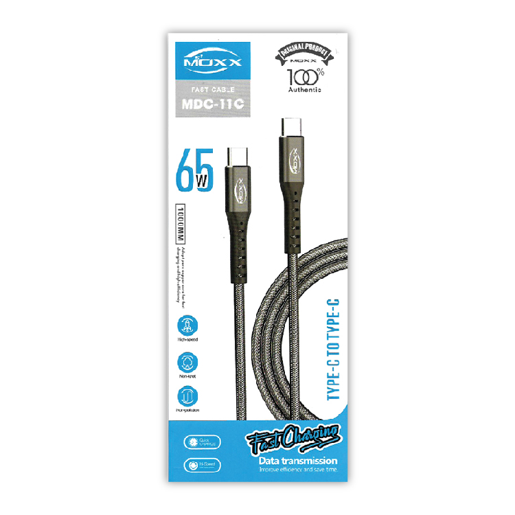 MOXX DATA TRANSFER CABLE | TYPE-C TO TYPE-C | 65 WATT