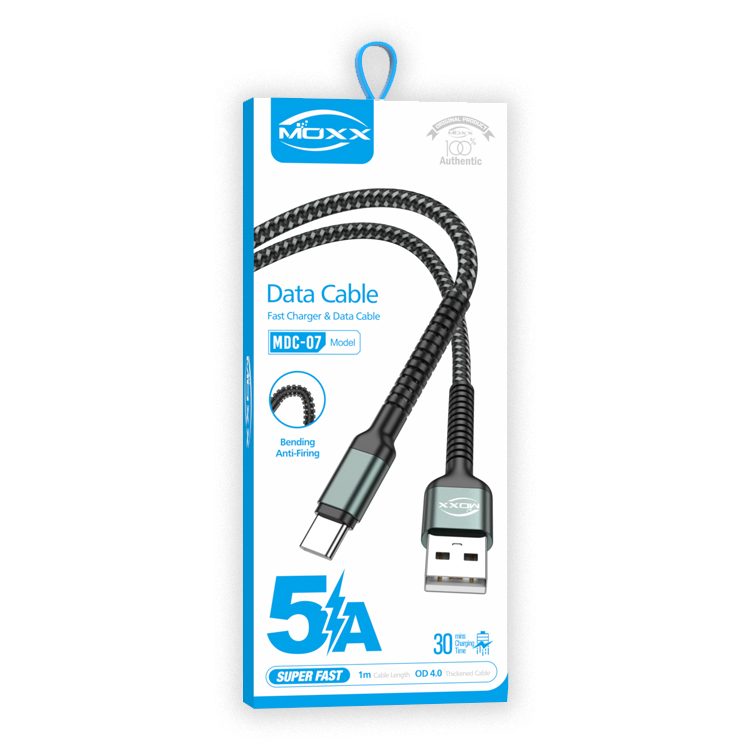 MOXX SUPER FAST DATA CABLE | 5A FAST SPEED | USB TO TYPE-C Model: MDC-01M