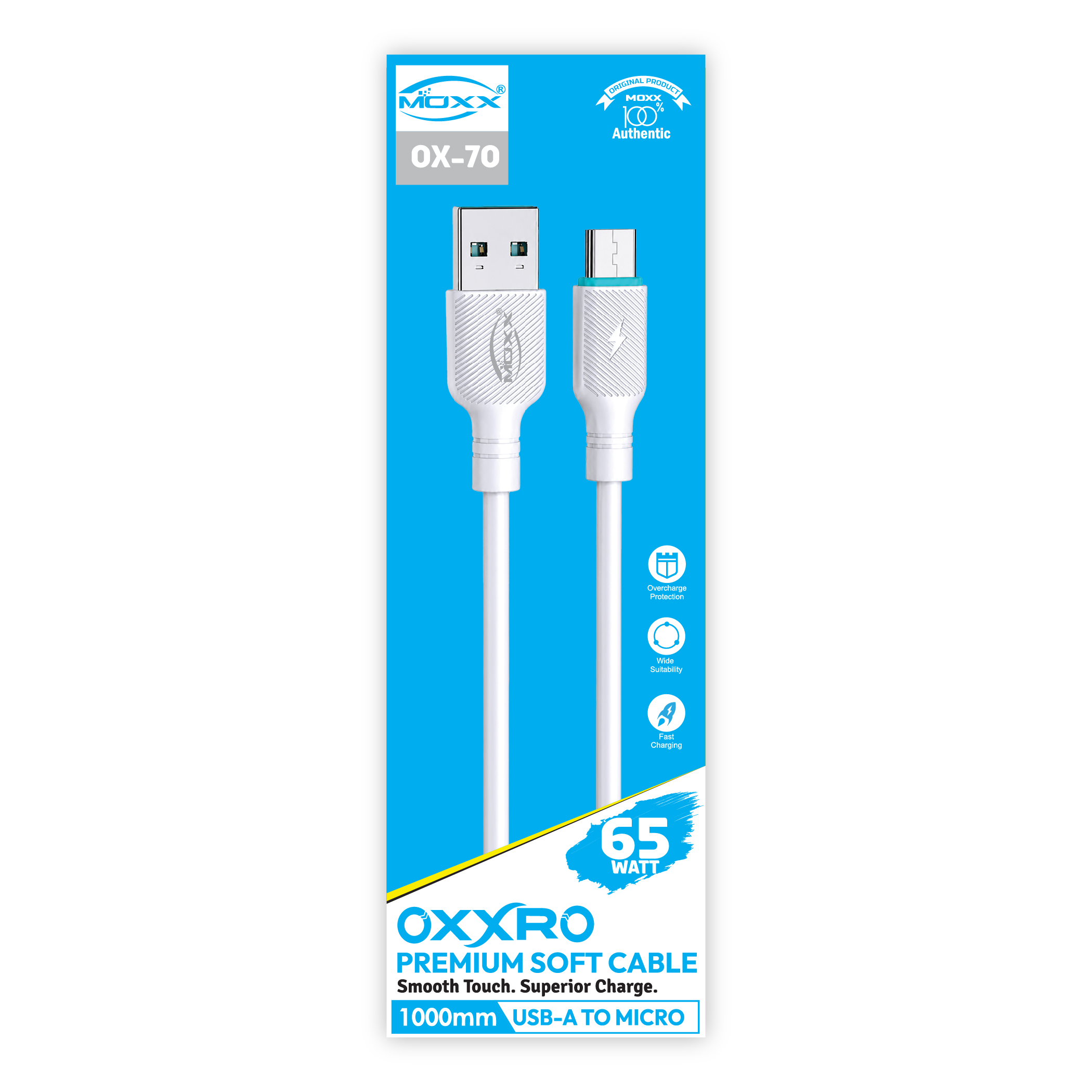 OXXRO USB TO MICRO CABLE [OX-70] | 120W FAST SPEED | USB TO MICRO