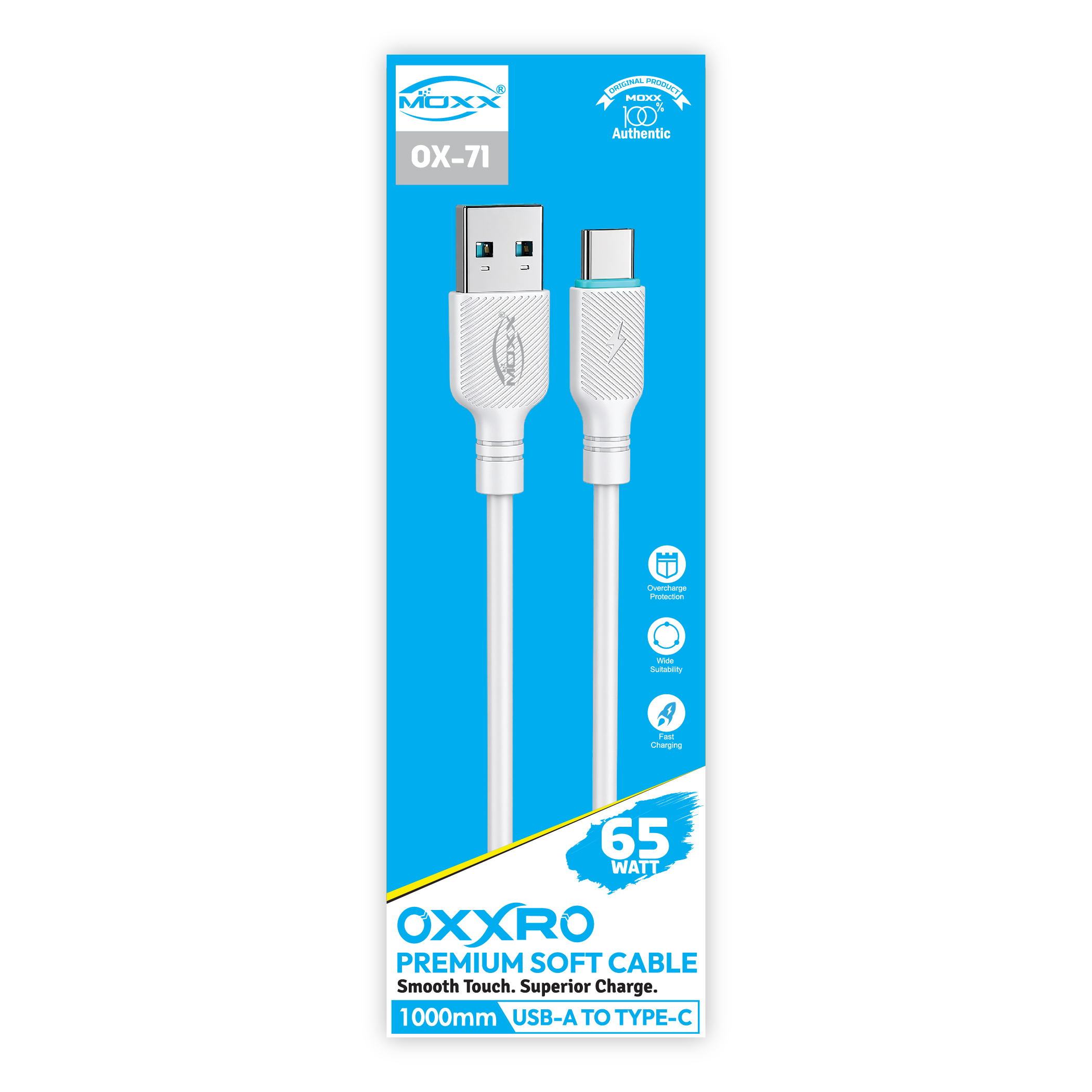 OXXRO USB TO TYPE-C CABLE [OX-71] | 120W FAST SPEED | USB TO TYPE-C